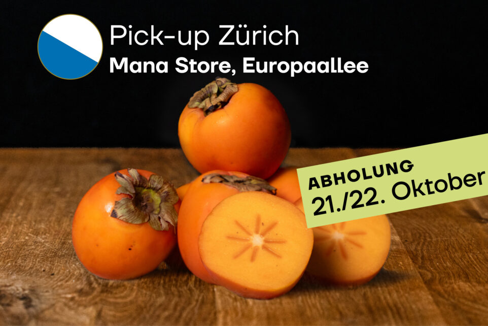 Persimmon persimmon "Rojo Brillante"<br>4kg carton -<br>Pick up at MANA Zurich