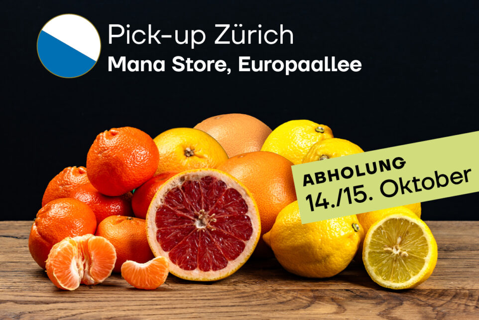 2kg Grapefruits, 2kg Clementinen, 1kg Zitronen pro Kiste –<br>Abholung im MANA Zürich