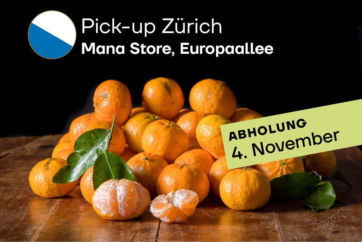 Mandarinen «Primosole» 5kg pro Kiste –<br>Pick up at MANA Zurich