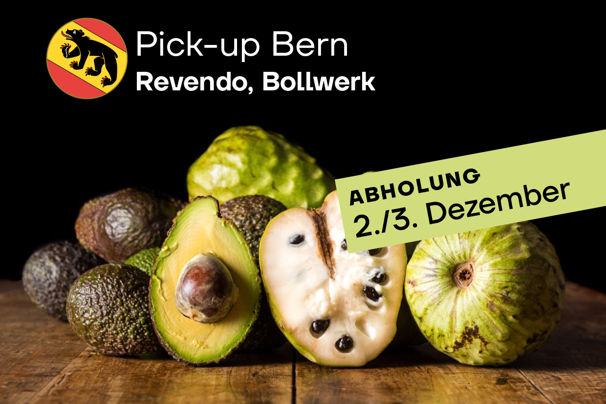 2kg Cherimoya, 2kg Avocado «Fuerte» pro Kiste –<br>Abholung im revendo Bern