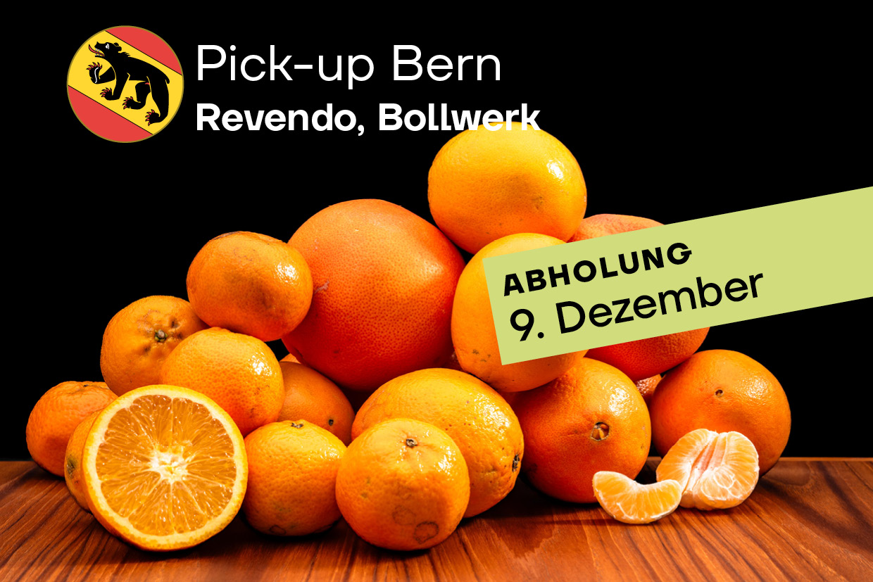 2kg Grapefruits, 2kg Orangen, 1kg Clementinen pro Kiste<br>Abholung im revendo Bern