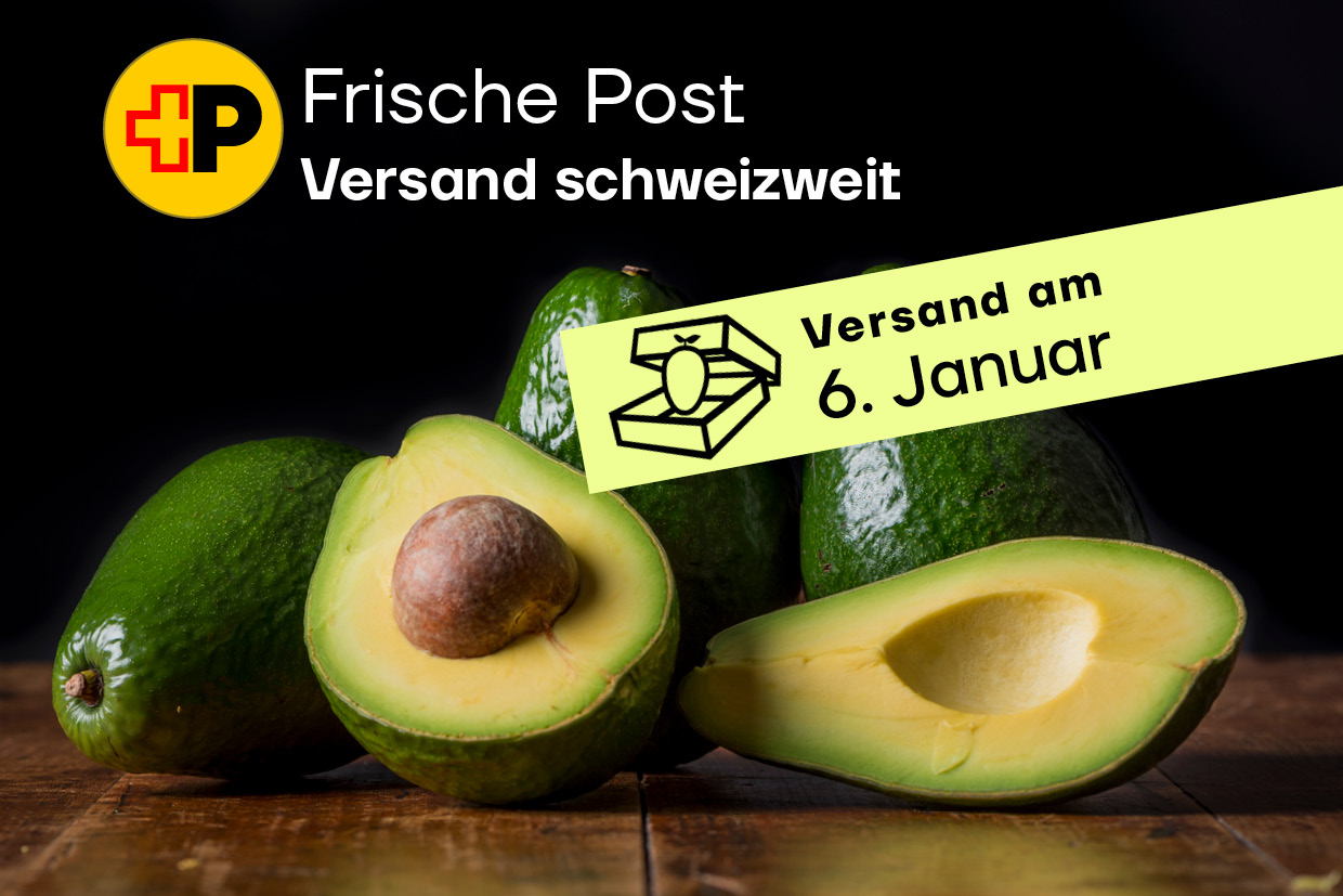 Frische Post - <br>Avocado «Hass», 4kg pro Kiste